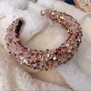 Sequin pink headband NEW (never used)